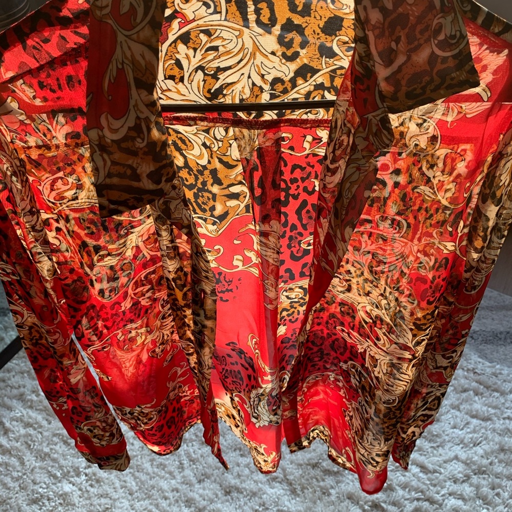 Chiffon Button Down Printed Top (Oversized) - image 6